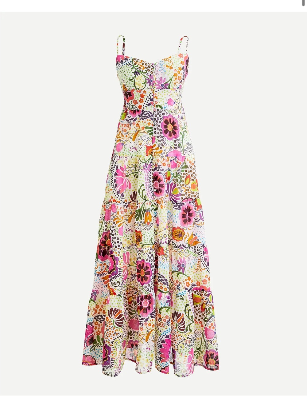 J. Crew Tiered Retro Floral Ratti Dress